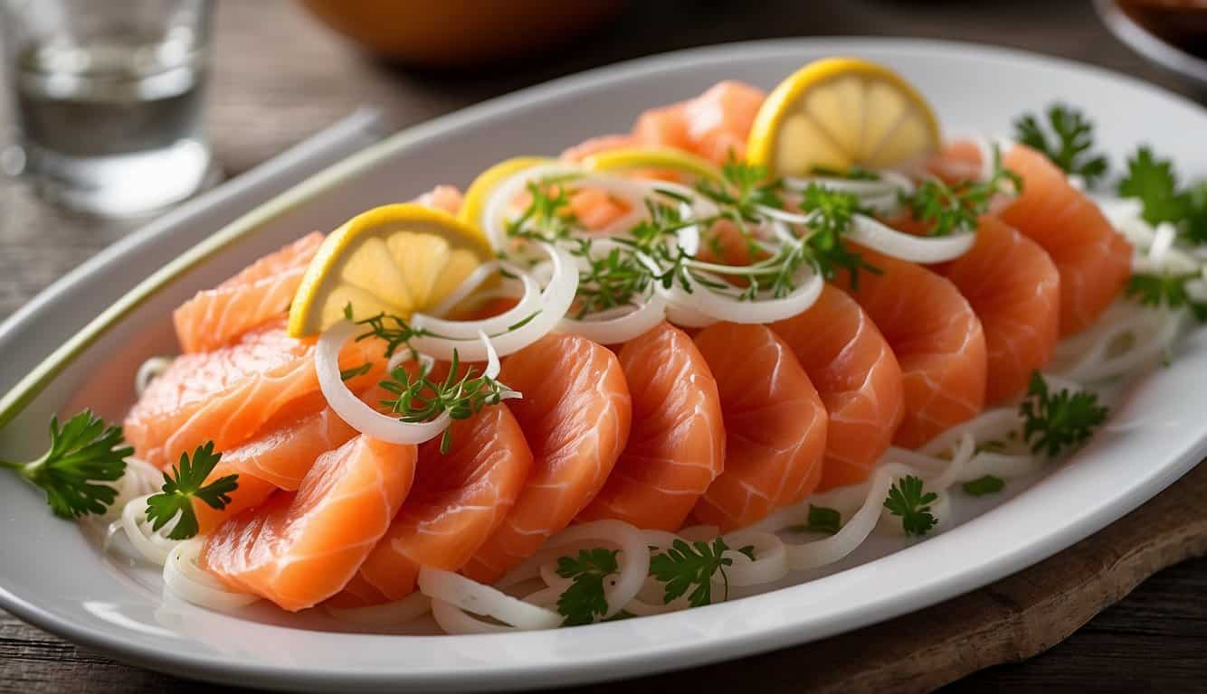 סלמון כבוש עם בצל