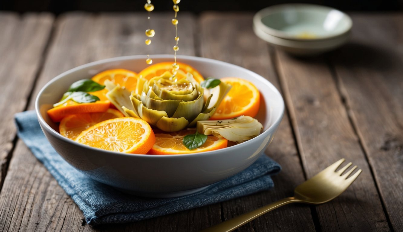 סלט ארטישוק עם תפוז