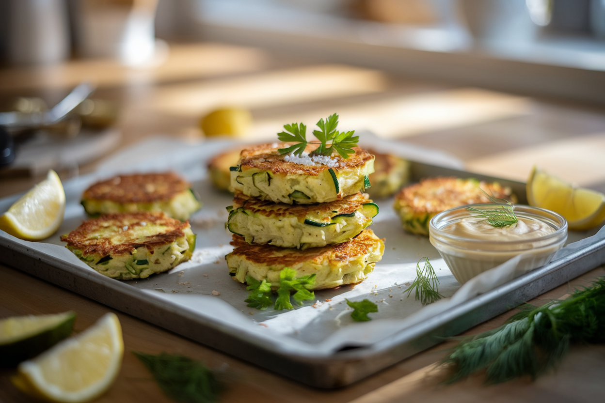 לביבות קישואים טבעוניות בתנור