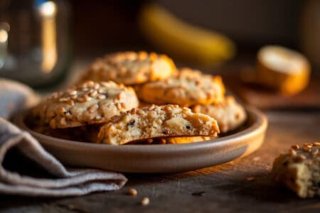 עוגיות בננה שומשום