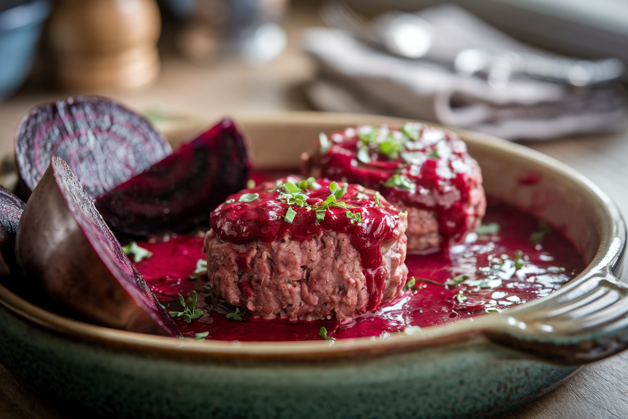 קציצות בקר ברוטב סלק