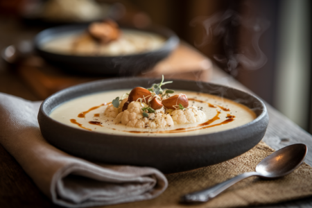 מרק כרובית עם ערמונים