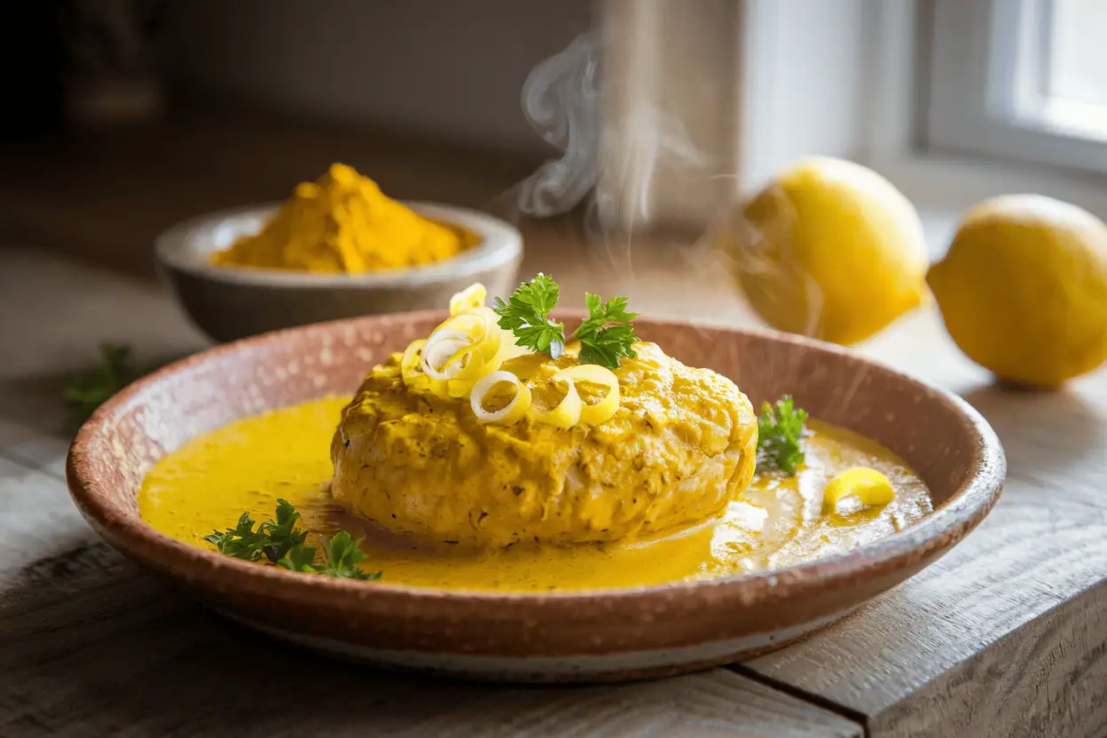 ברוטב צהוב קציצות עוף
