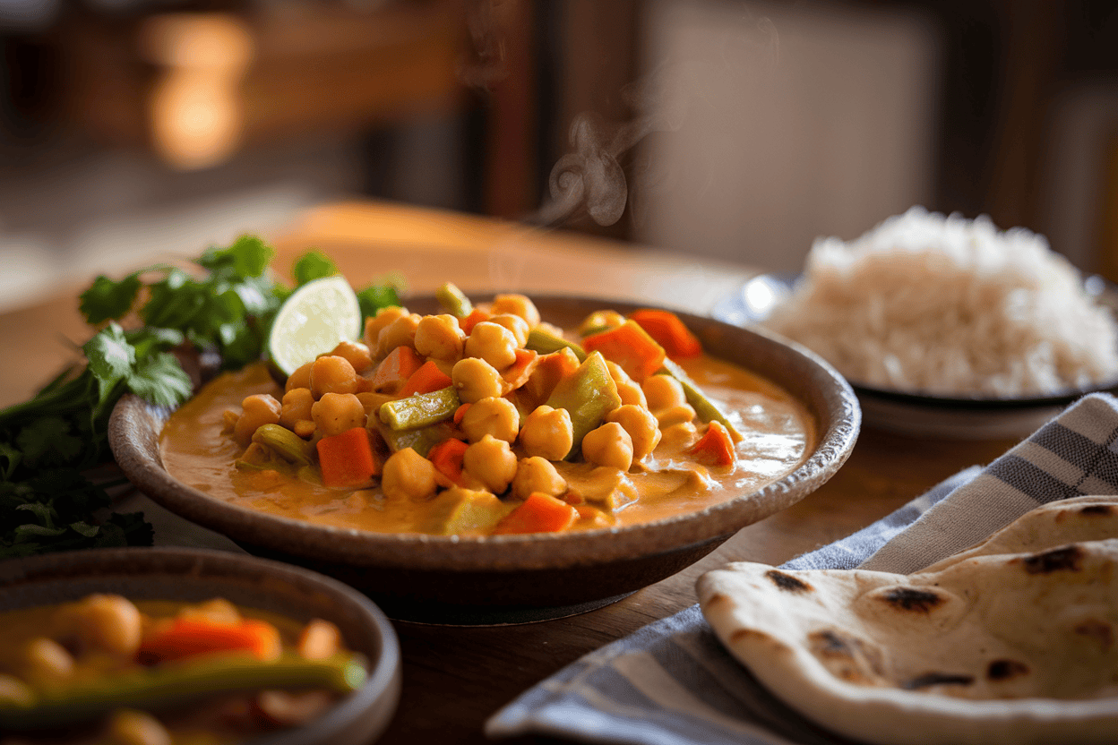 תבשיל קארי עם חומוס