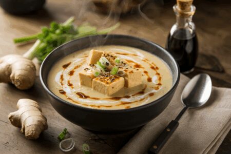מרק תירס עם טופו