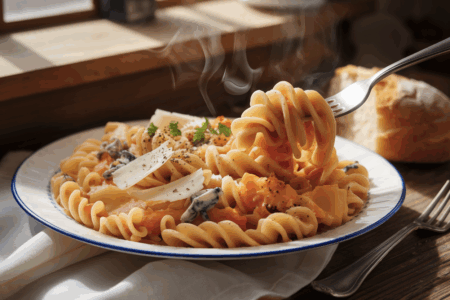 פסטה ברוטב 4 גבינות