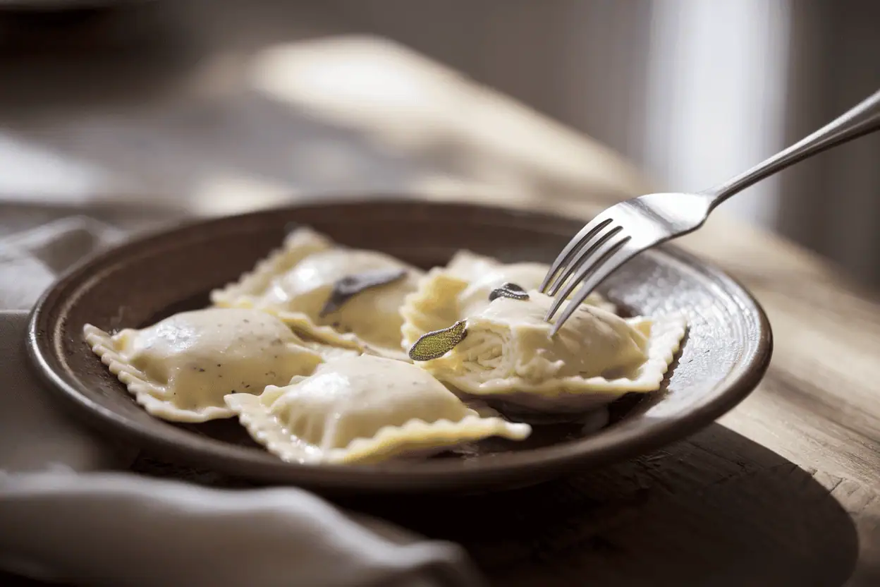 להכין רביולי גבינה