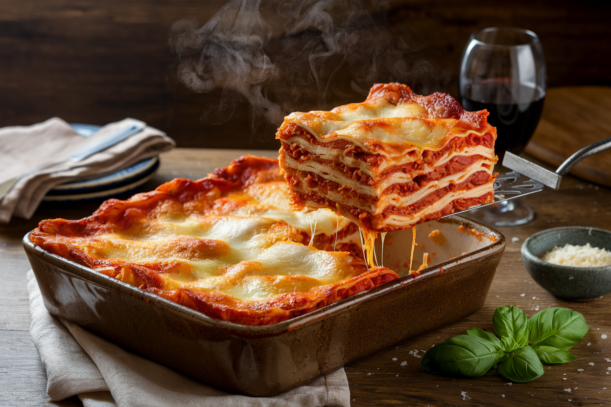 מתכון לזניה בשרית עם גבינה