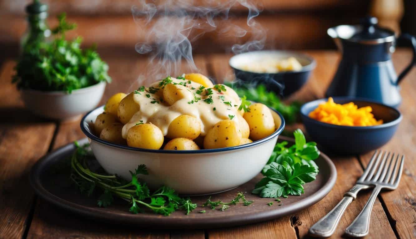 תפוחי אדמה עם שמנת בתנור