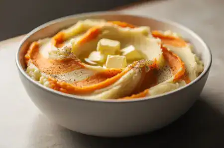 פירה תפוח אדמה ובטטה