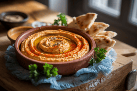 חומוס עדשים כתומות