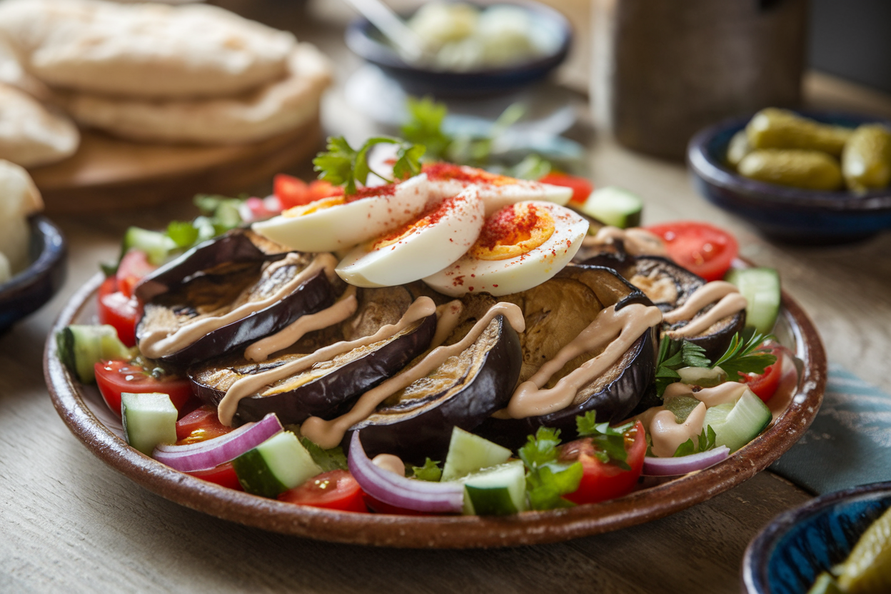 סלט סביח חצילים