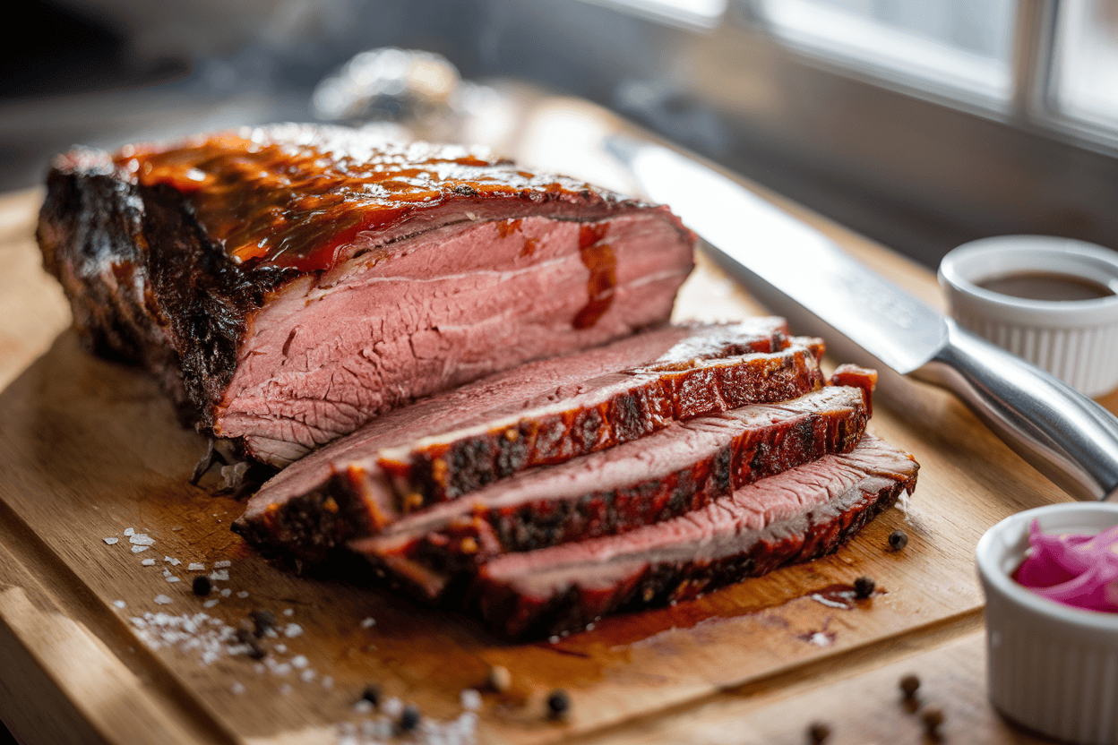 בריסקט במעשנה טמפרטורה