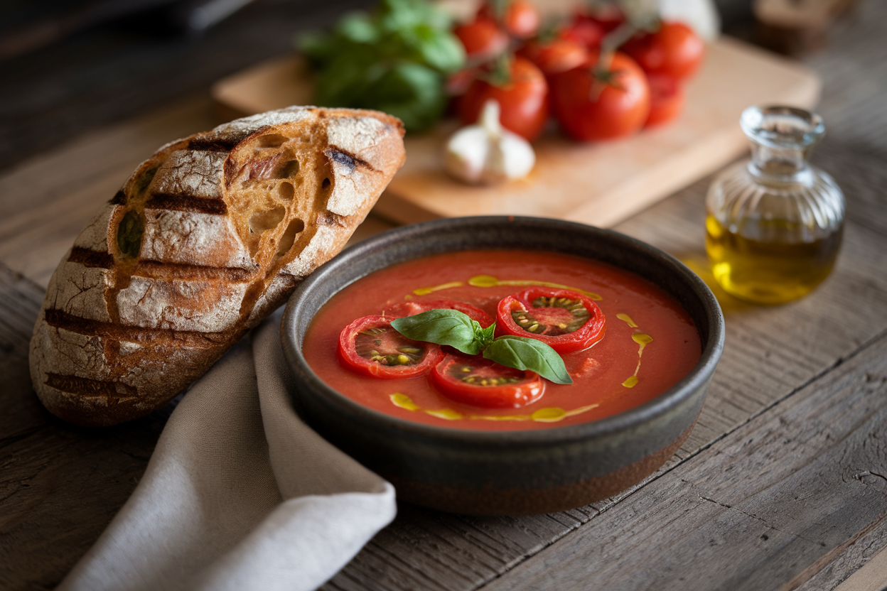 מרק עגבניות בזיליקום