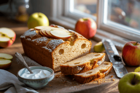 עוגת תפוחים בחושה עם יוגורט